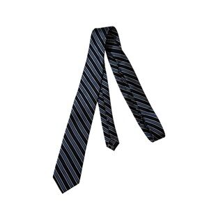 The Original Ben Sherman 100% silk tie navy light blue striped new with tags